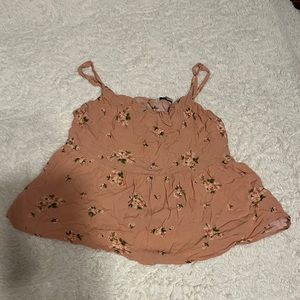 Floral cowl neck top